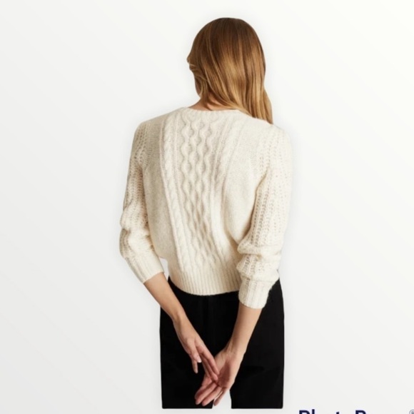 NWT - O.P.T. White knit sweater - size med - Picture 2 of 10